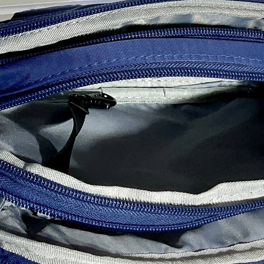 NWOT IHKWIP Blue Convertable Crossbody 10" w/2 Straps Purse - Picture 8 of 14